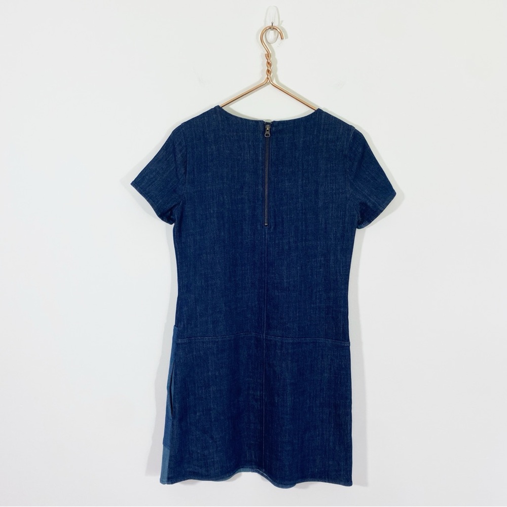 J. Brand X Revolve Small Denim Patchwork Shift Dr… - image 3